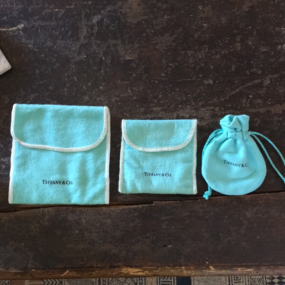 3 empty Tiffany & co jewelry bags